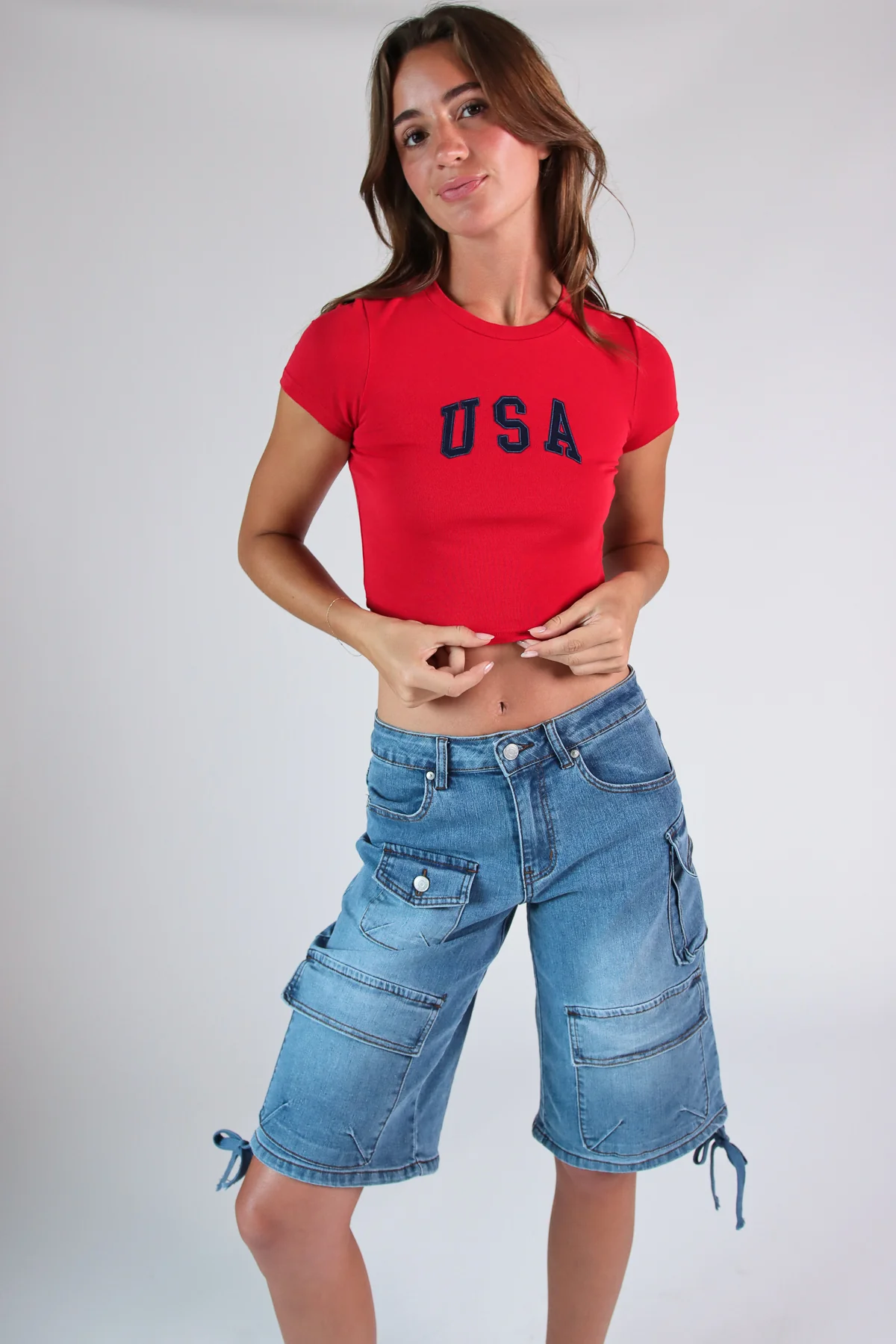 America Patch Baby Tee - Image 5