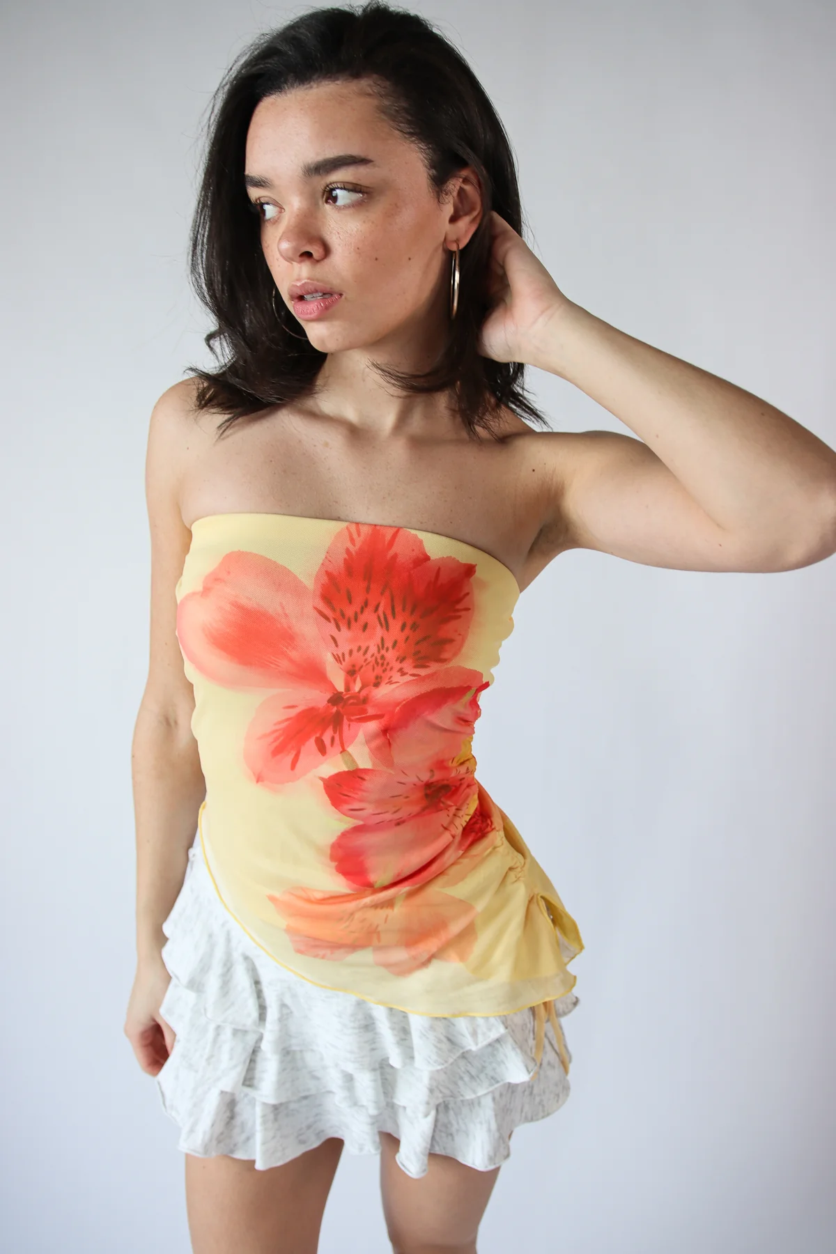 Asymmetrical Hibiscus Tube Top - Image 6
