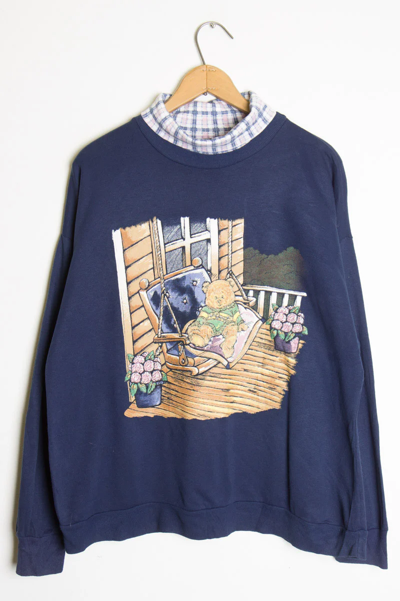 Bear on a Porch Vintage Sweatshirt - Image 2