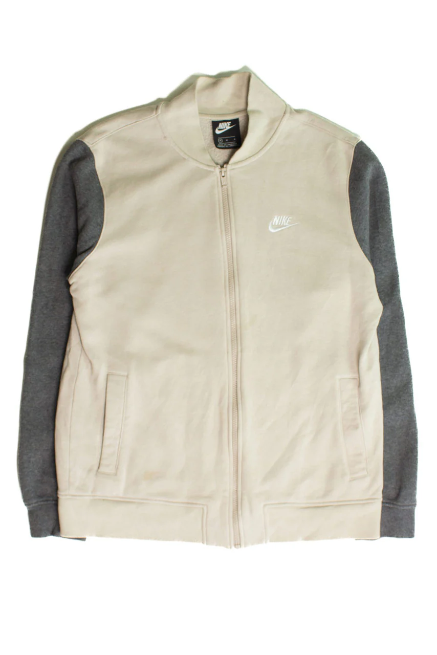 Beige Nike Zip Sweatshirt Jacket (2000s)
