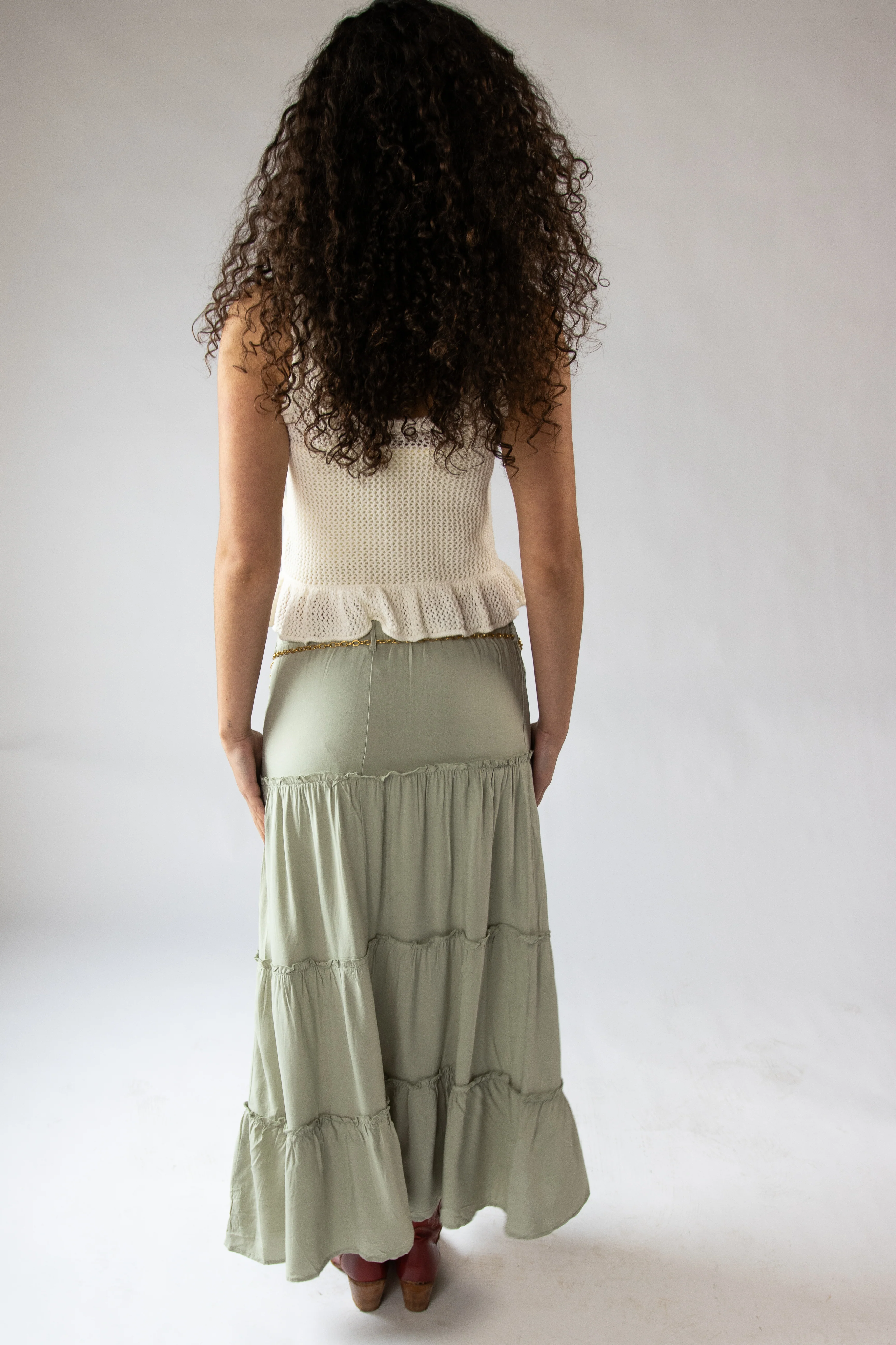 Belted Tiered Maxi Skirt - Image 17