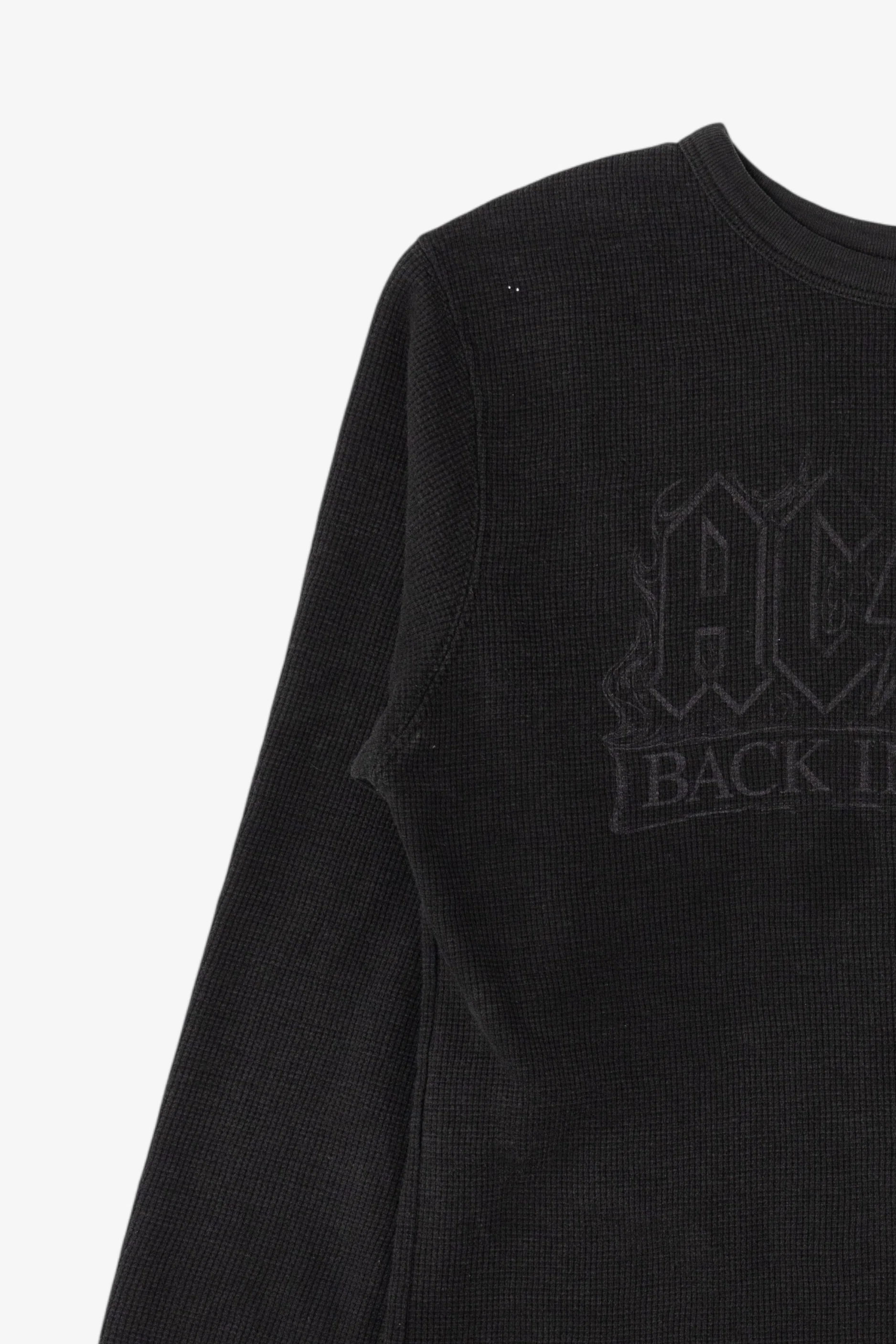 Black AC/DC Long Sleeve Waffle Weave T-Shirt (2020s) - Image 7