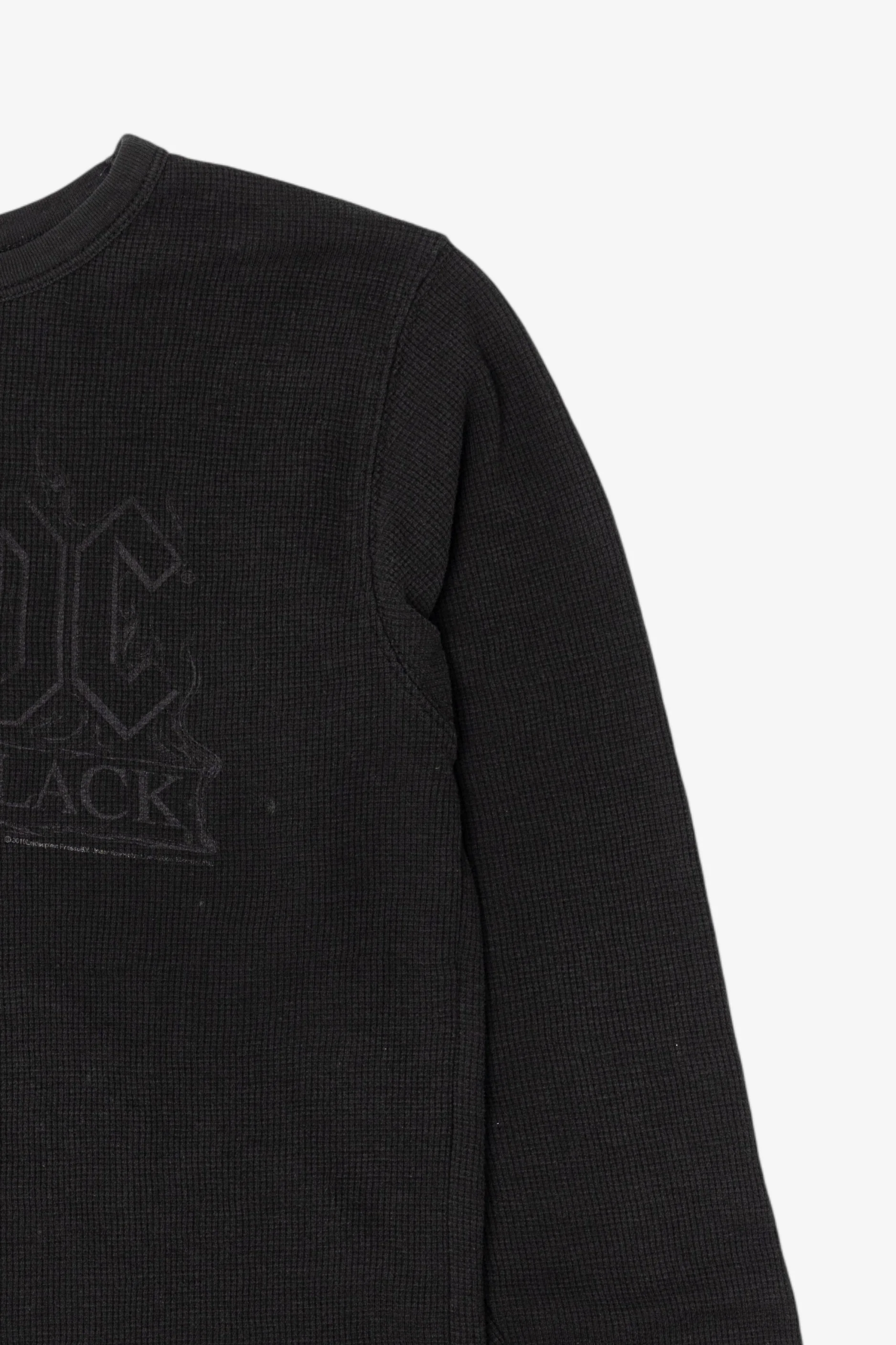 Black AC/DC Long Sleeve Waffle Weave T-Shirt (2020s) - Image 8