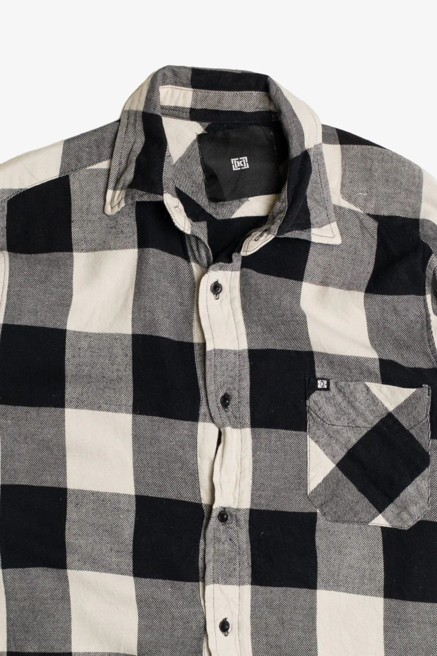 Black and White Flannel Shirt - Image 2