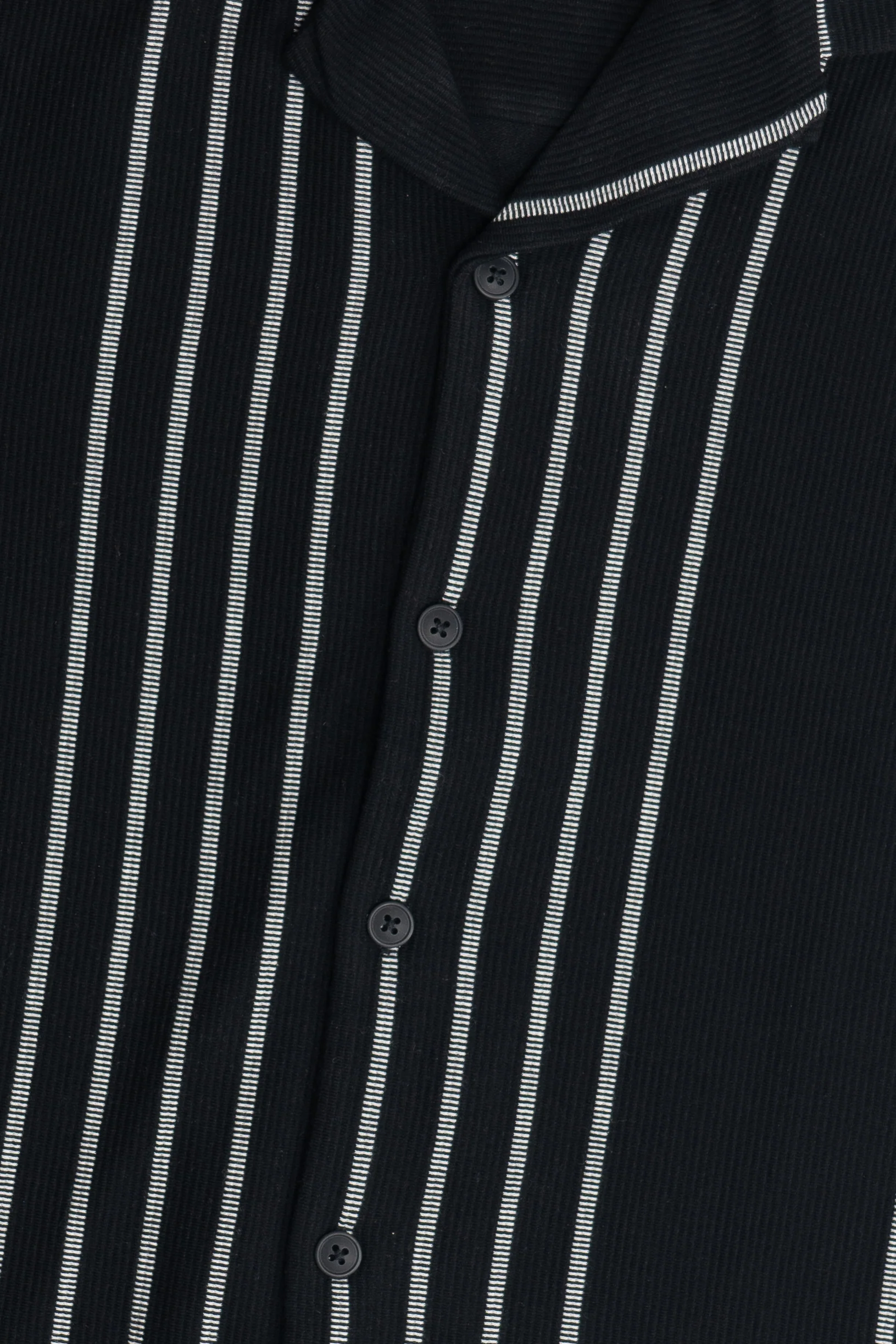 Black And White Striped Woven Button Up Shirt - Image 5