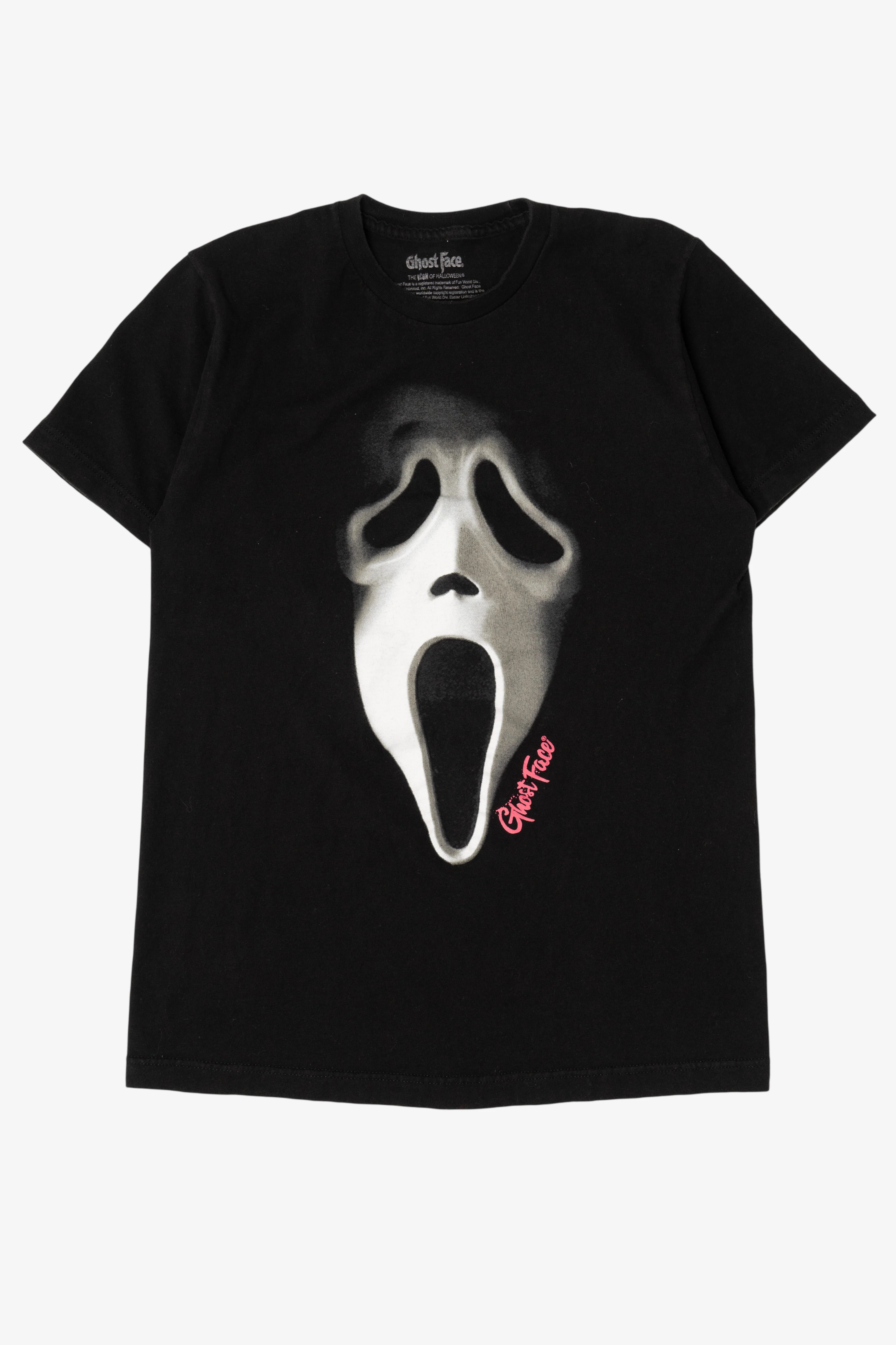 Black Ghost Face Scream Halloween T-Shirt (2020s)