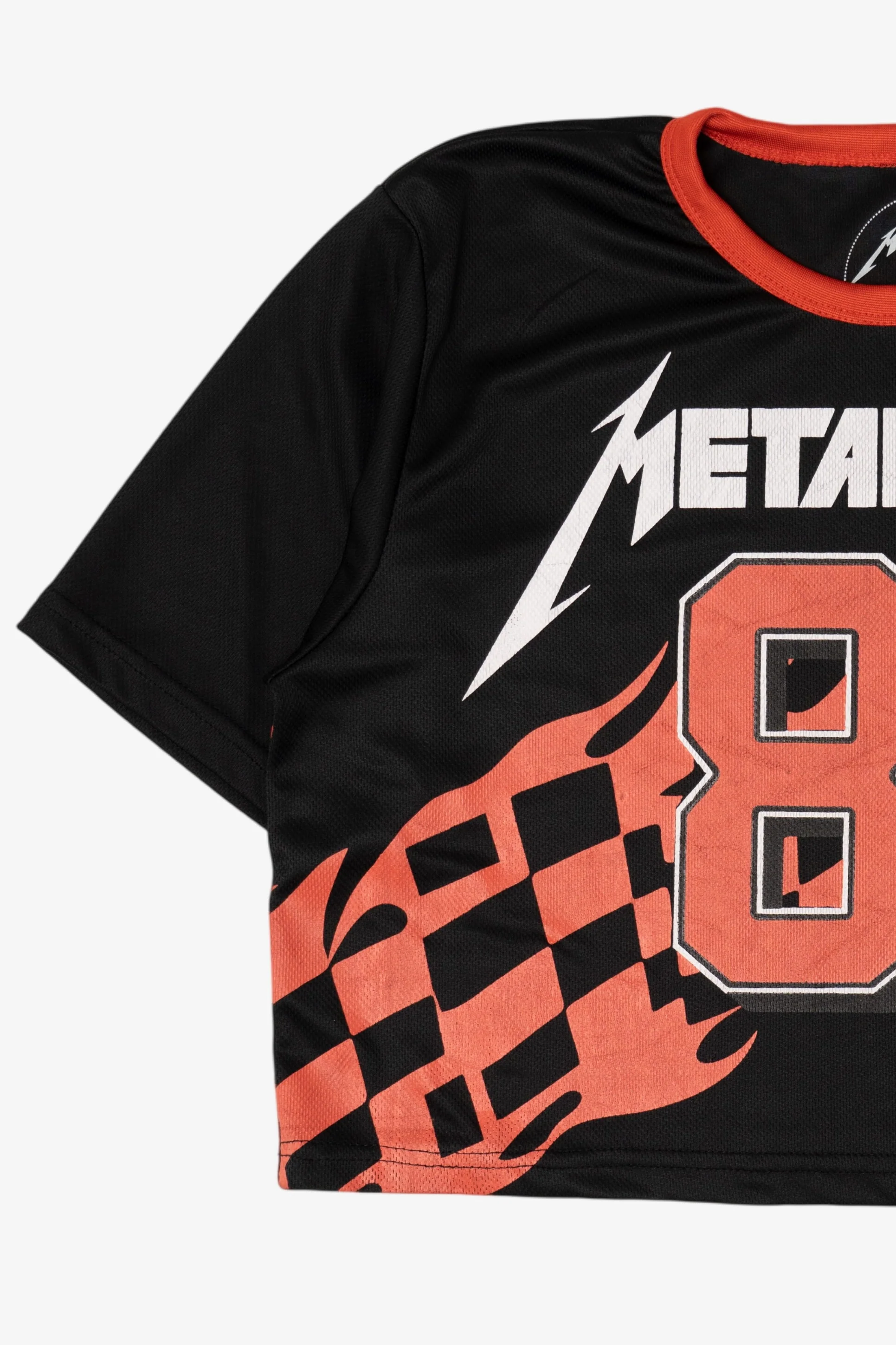 Black Metallica 81 Jersey Crop Top T-Shirt (2020s) - Image 8