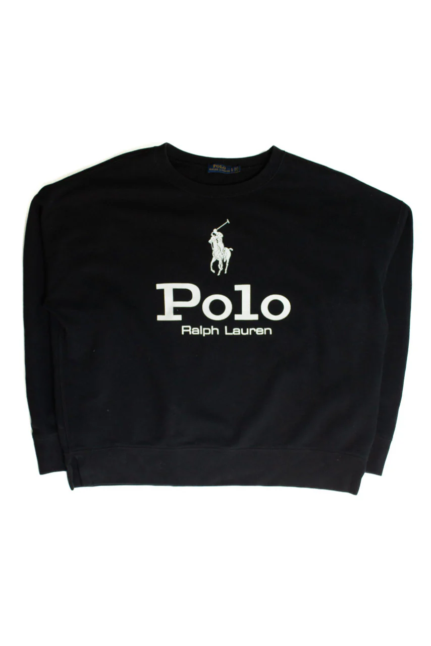 Black Polo By Ralph Lauren Sweatshirt (2000s) - Image 2