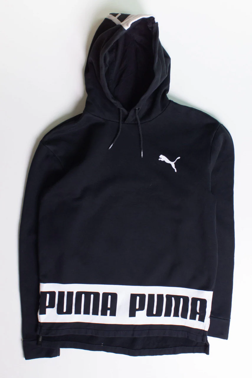 Black Stripe Puma Hoodie (2000s) - Image 2
