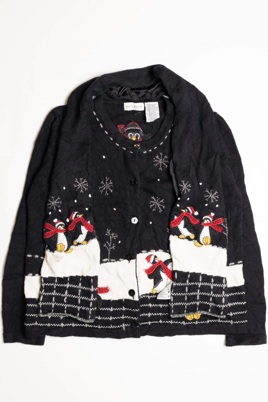 Black Ugly Christmas Cardigan 56877 - Image 3