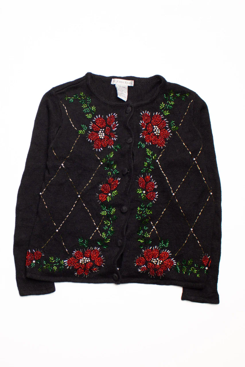 Black Ugly Christmas Cardigan 58719 - Image 2