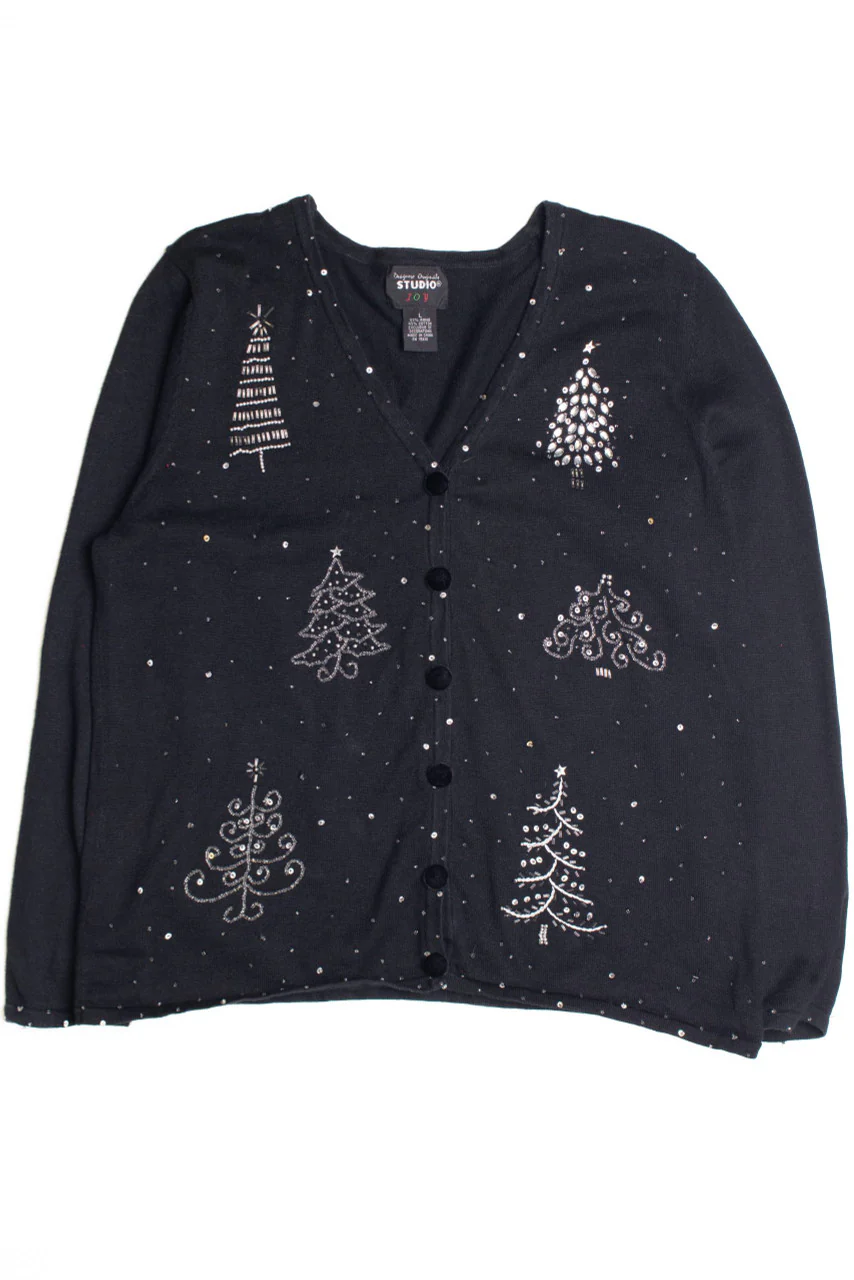 Black Ugly Christmas Cardigan 59251 - Image 2