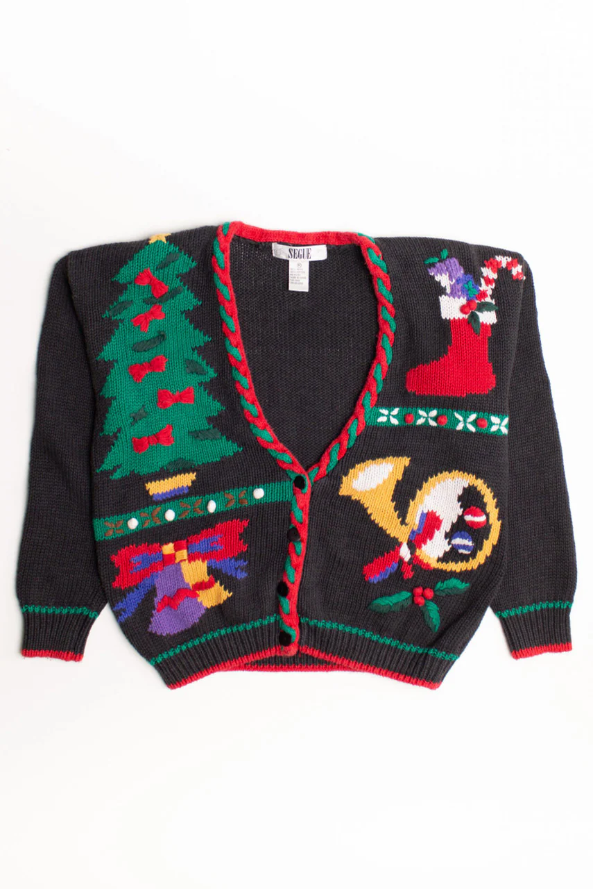 Black Ugly Christmas Cardigan 60002 - Image 2