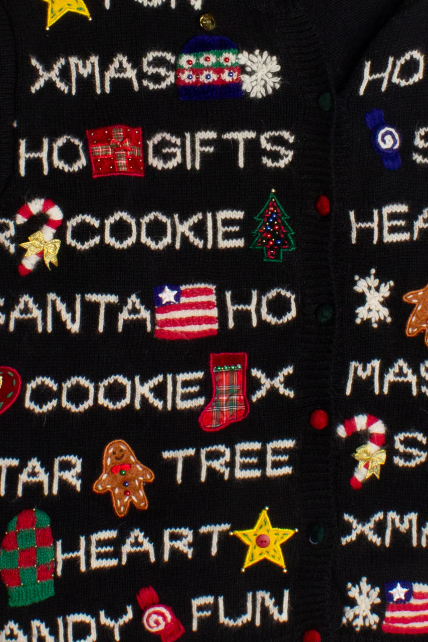 Black Ugly Christmas Cardigan 60171 - Image 2