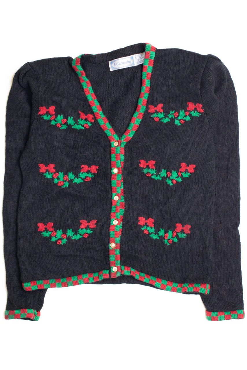 Black Ugly Christmas Cardigan 61161 - Image 2