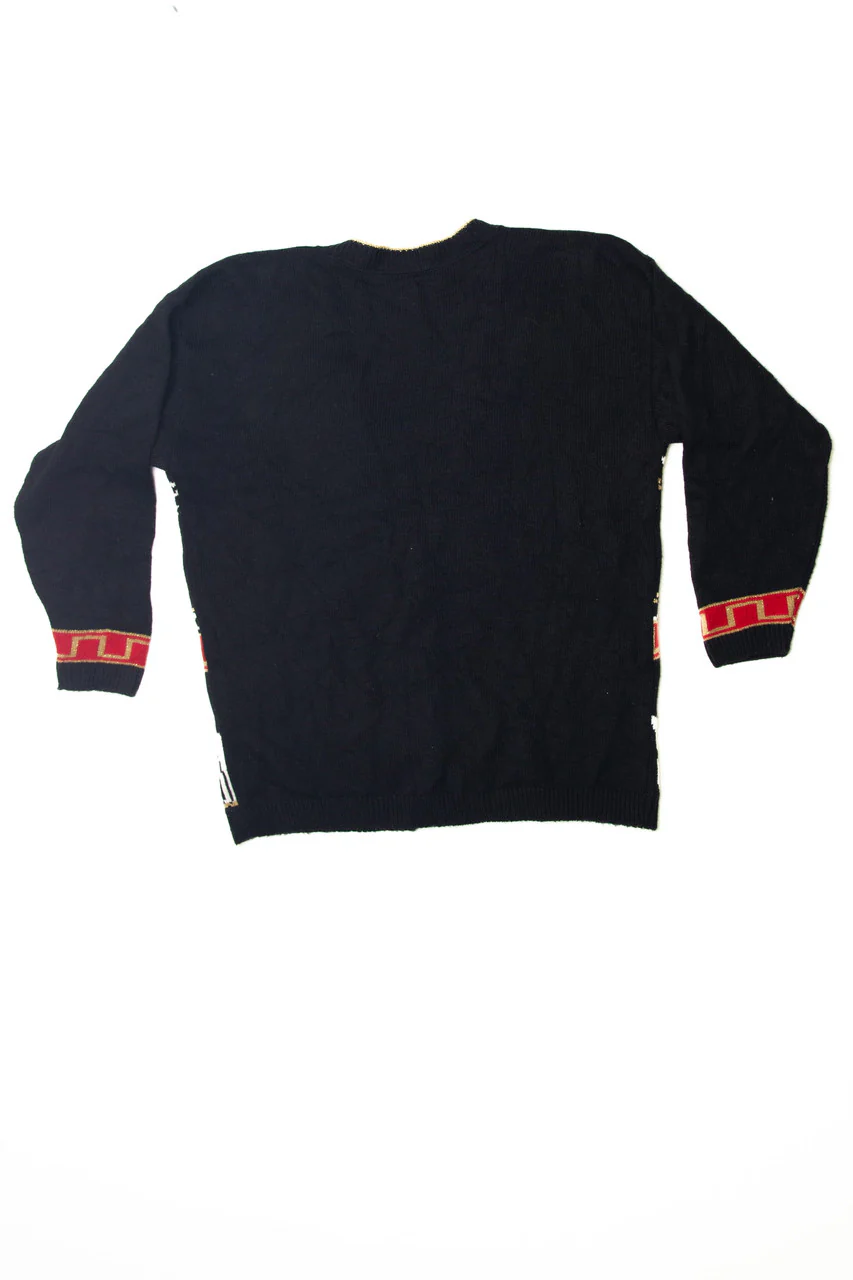 Black Ugly Christmas Cardigan 63554 - Image 3