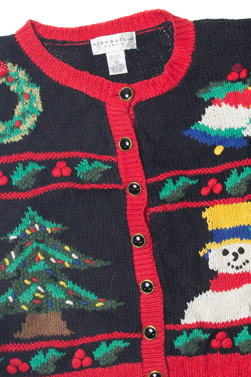 Black Ugly Christmas Cardigan 63779 - Image 2