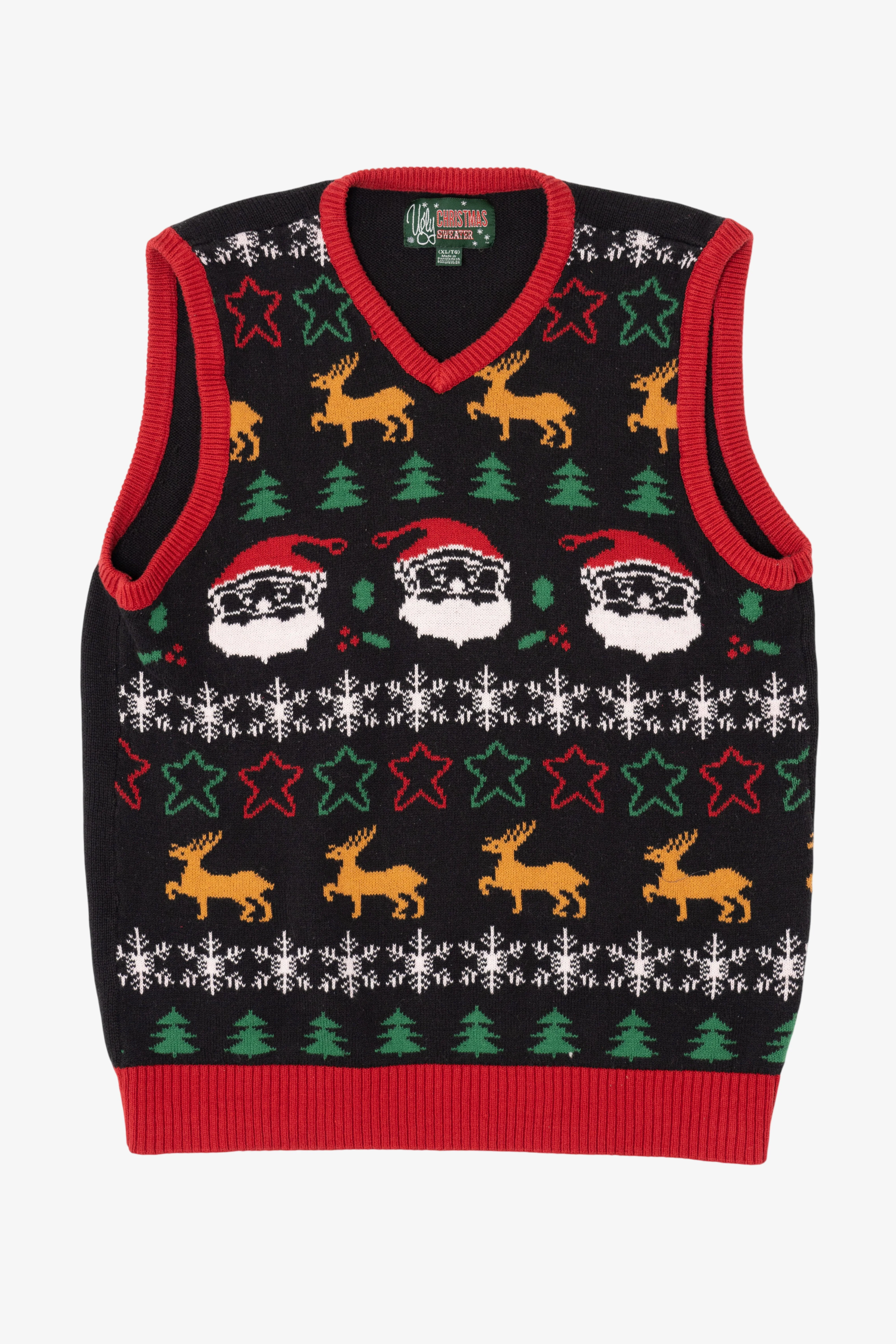 Black Ugly Christmas Sweater Vest (2010s)