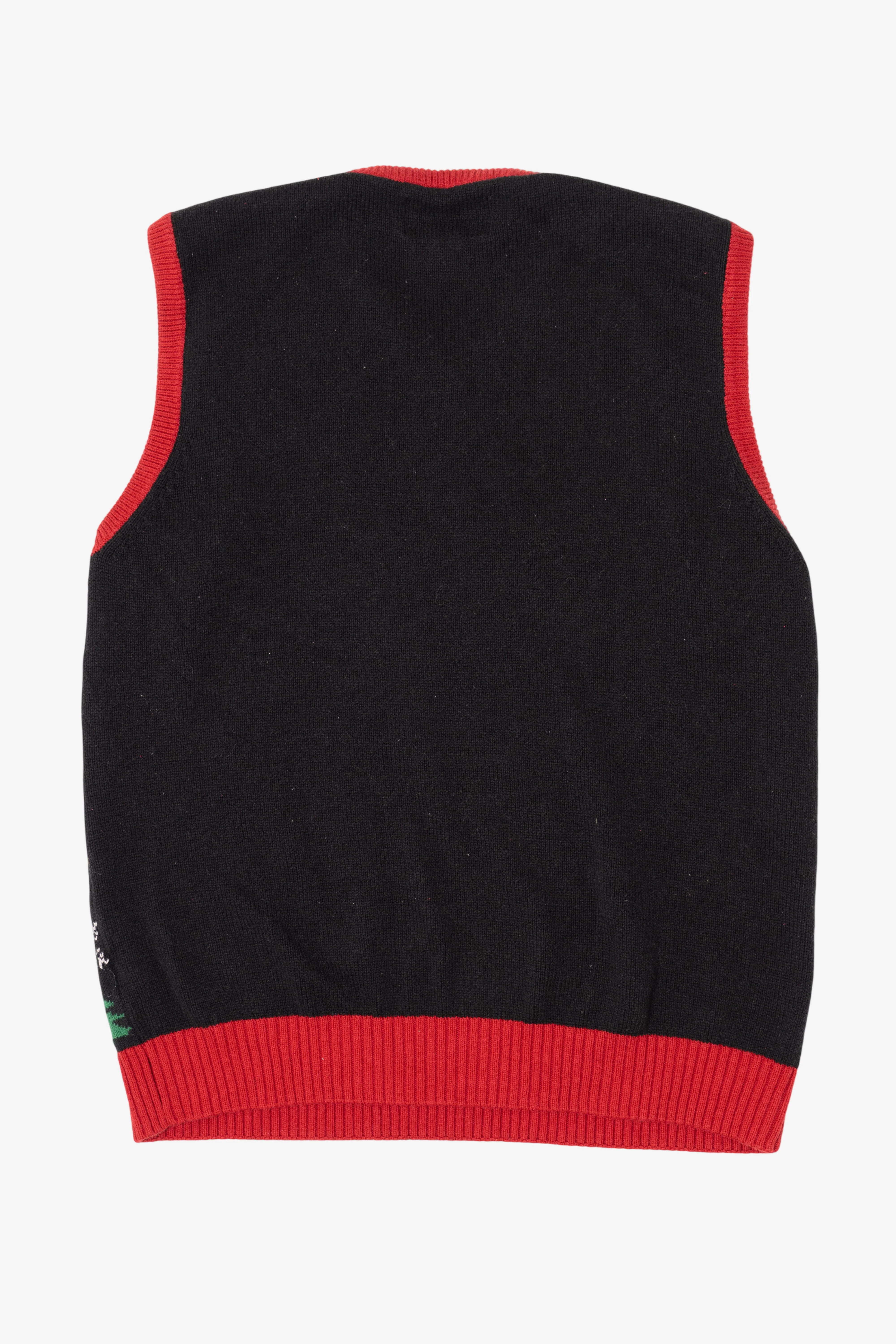 Black Ugly Christmas Sweater Vest (2010s) - Image 2