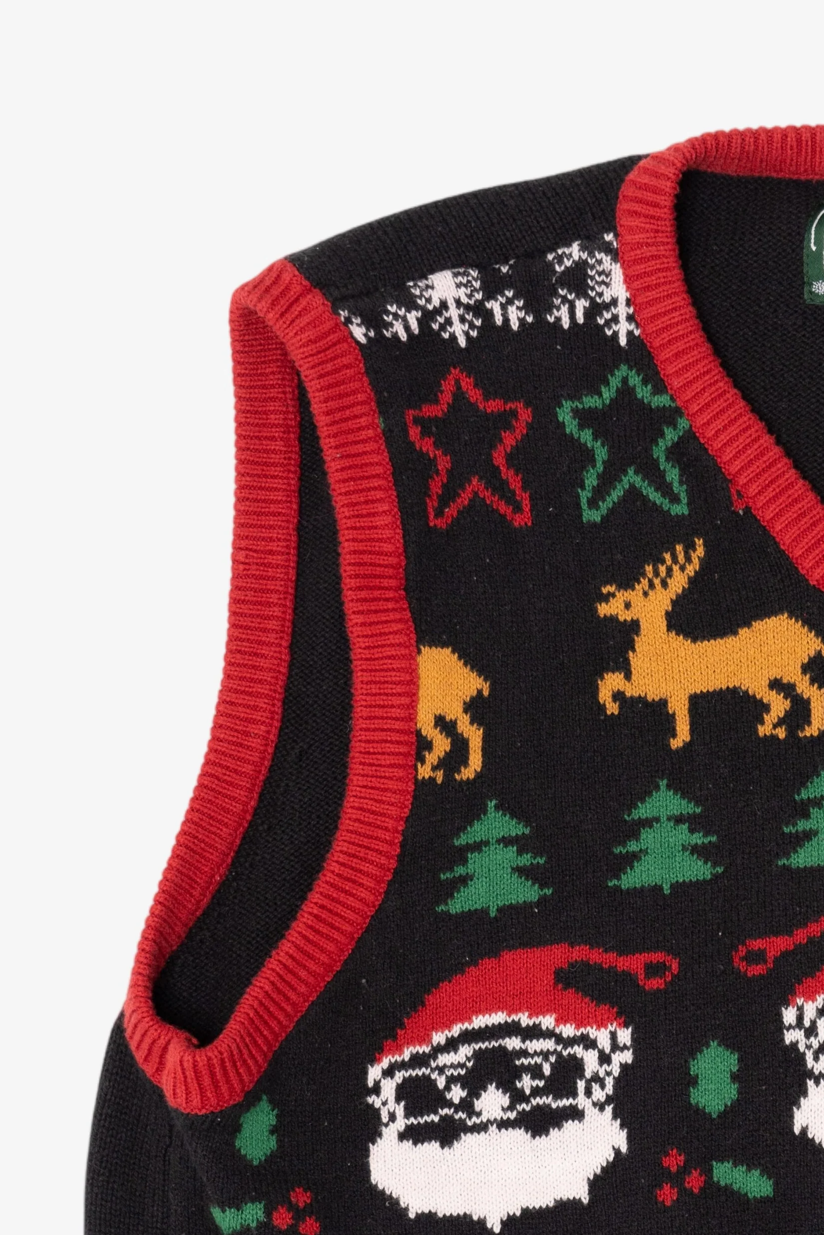 Black Ugly Christmas Sweater Vest (2010s) - Image 6