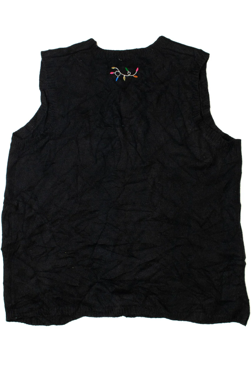 Black Ugly Christmas Sweater Vest 61323 - Image 3