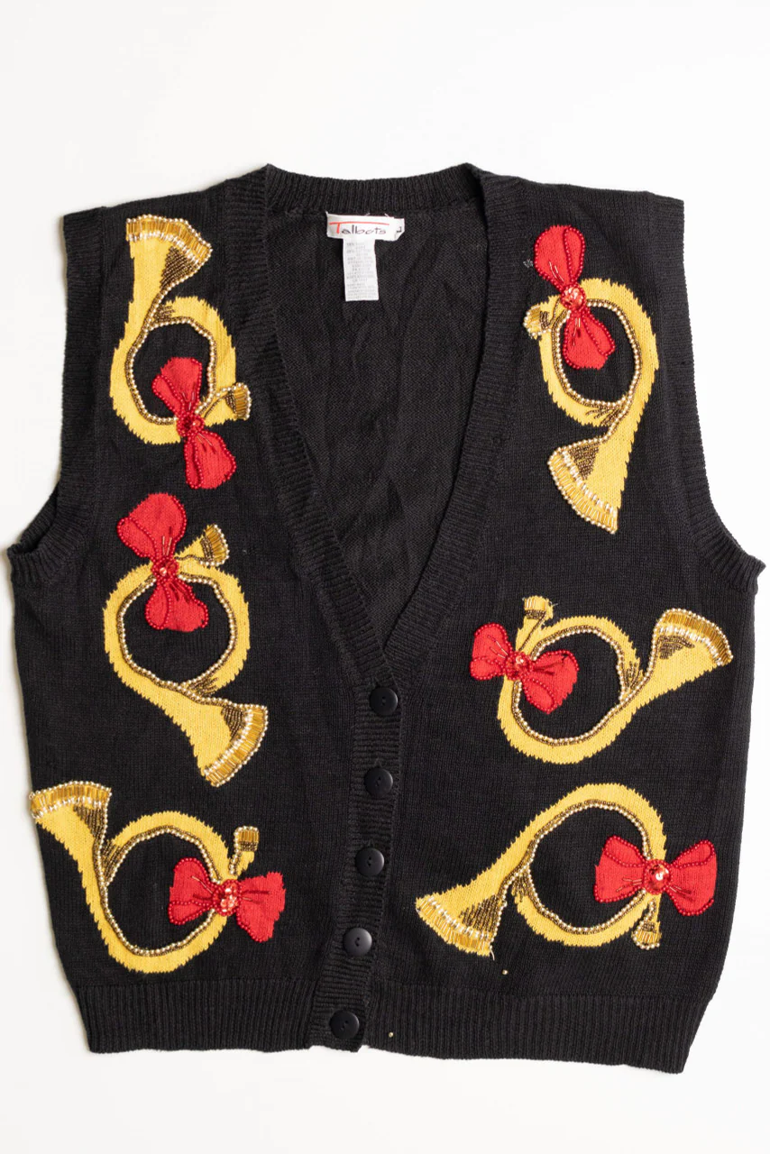 Black Ugly Christmas Vest 56814 - Image 2