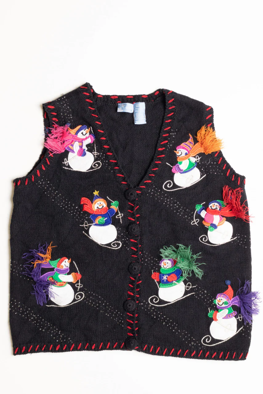 Black Ugly Christmas Vest 56832 - Image 2