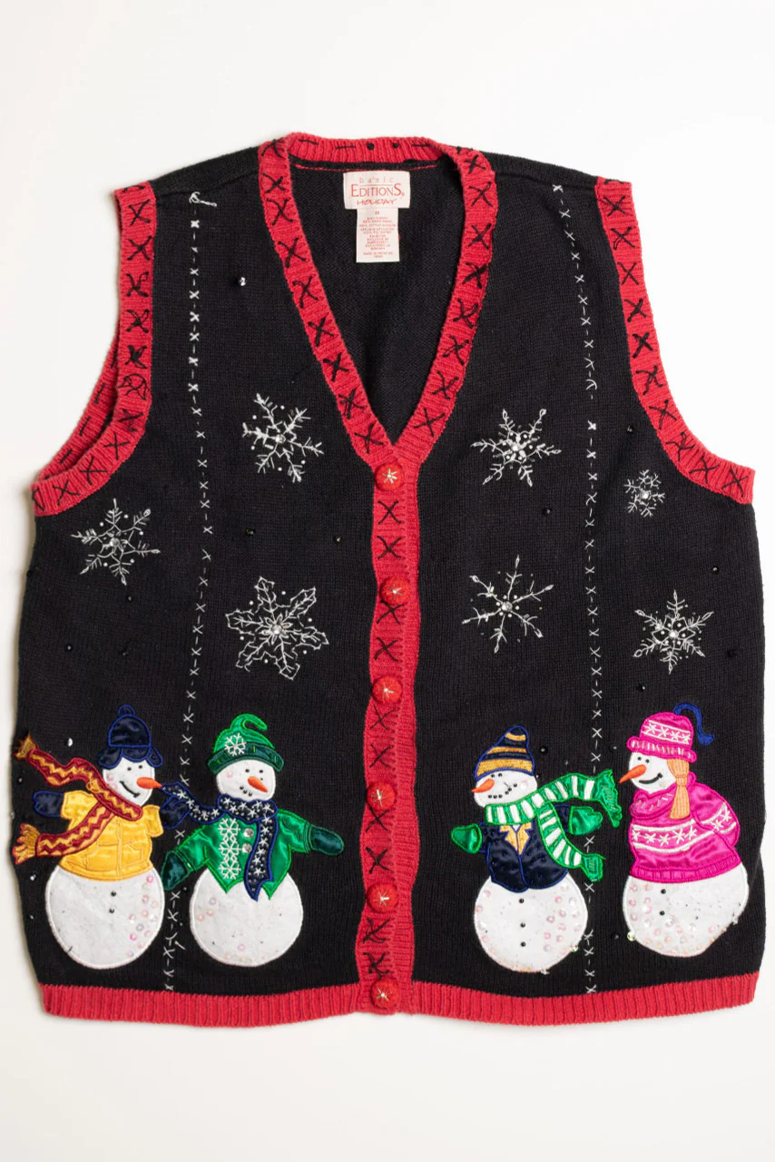 Black Ugly Christmas Vest 59021 - Image 2