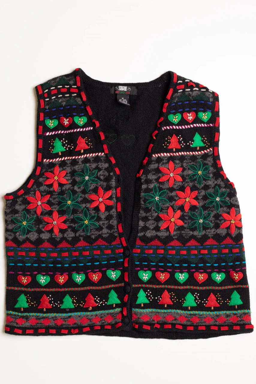 Black Ugly Christmas Vest 59024 - Image 2