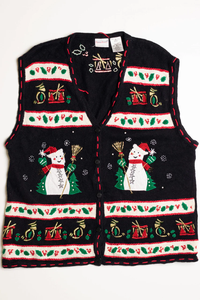 Black Ugly Christmas Vest 59044 - Image 2