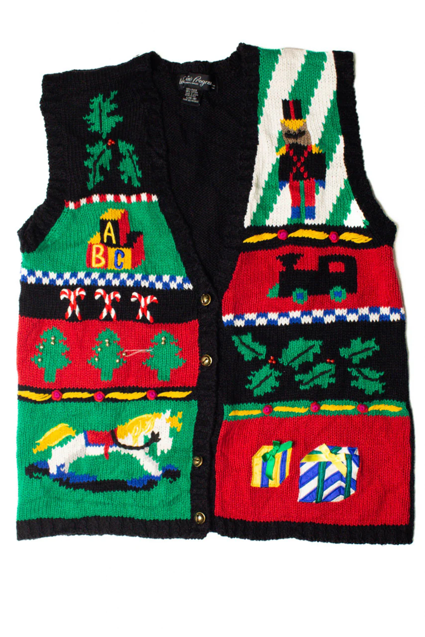 Black Ugly Christmas Vest 59487 - Image 2