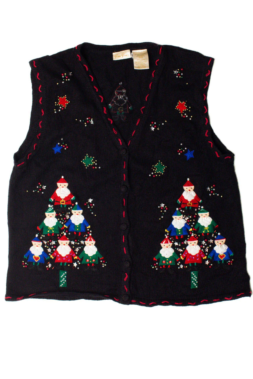 Black Ugly Christmas Vest 59508 - Image 2