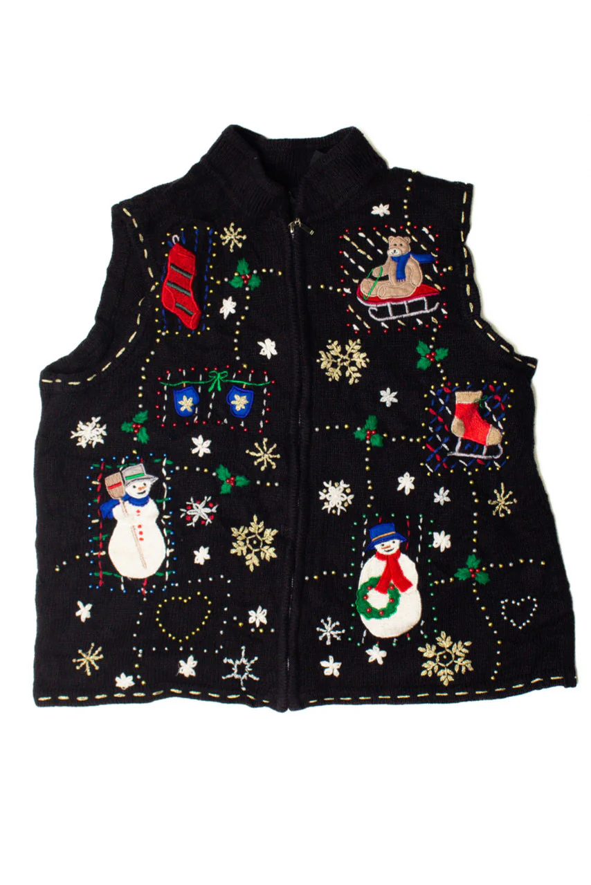 Black Ugly Christmas Vest 59513 - Image 2