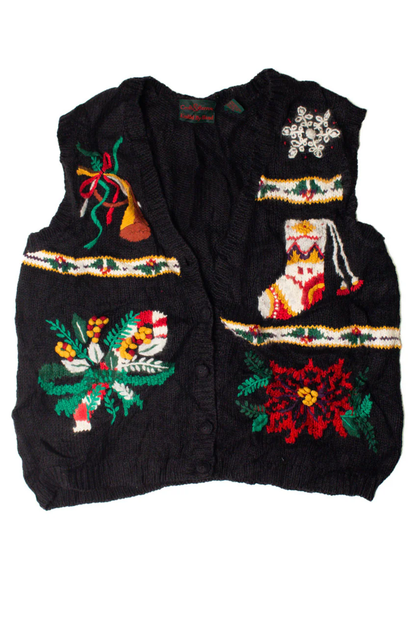 Black Ugly Christmas Vest 59532 - Image 2