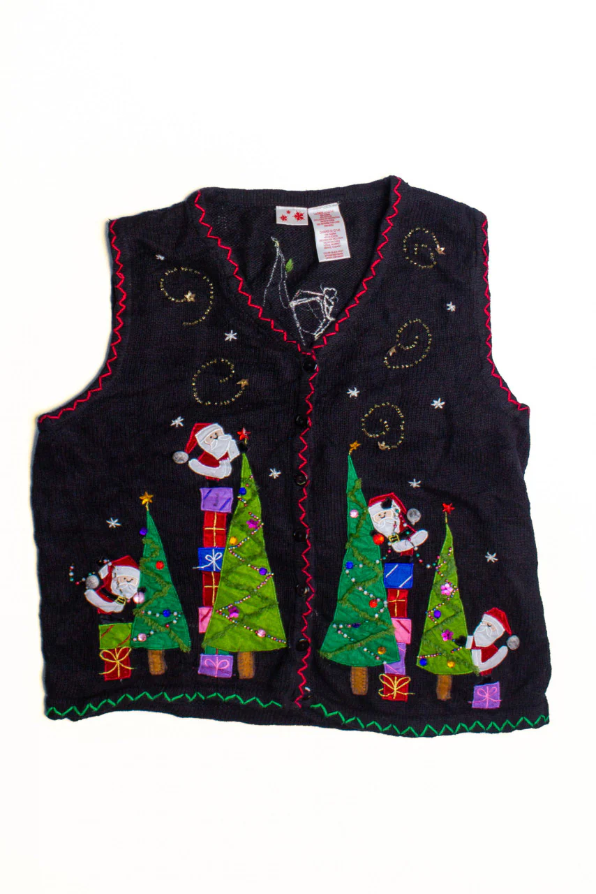 Black Ugly Christmas Vest 60405 - Image 2