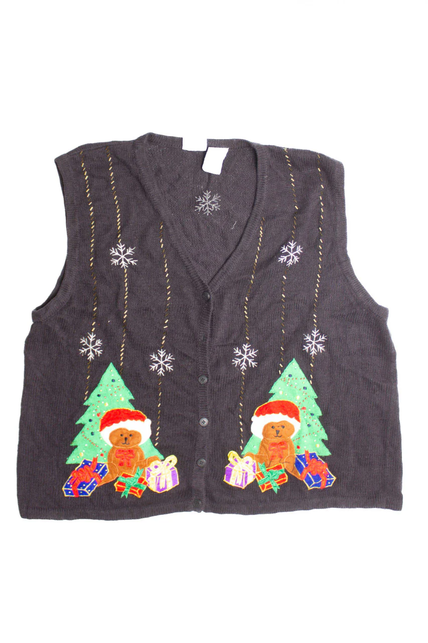 Black Ugly Christmas Vest 60412 - Image 2