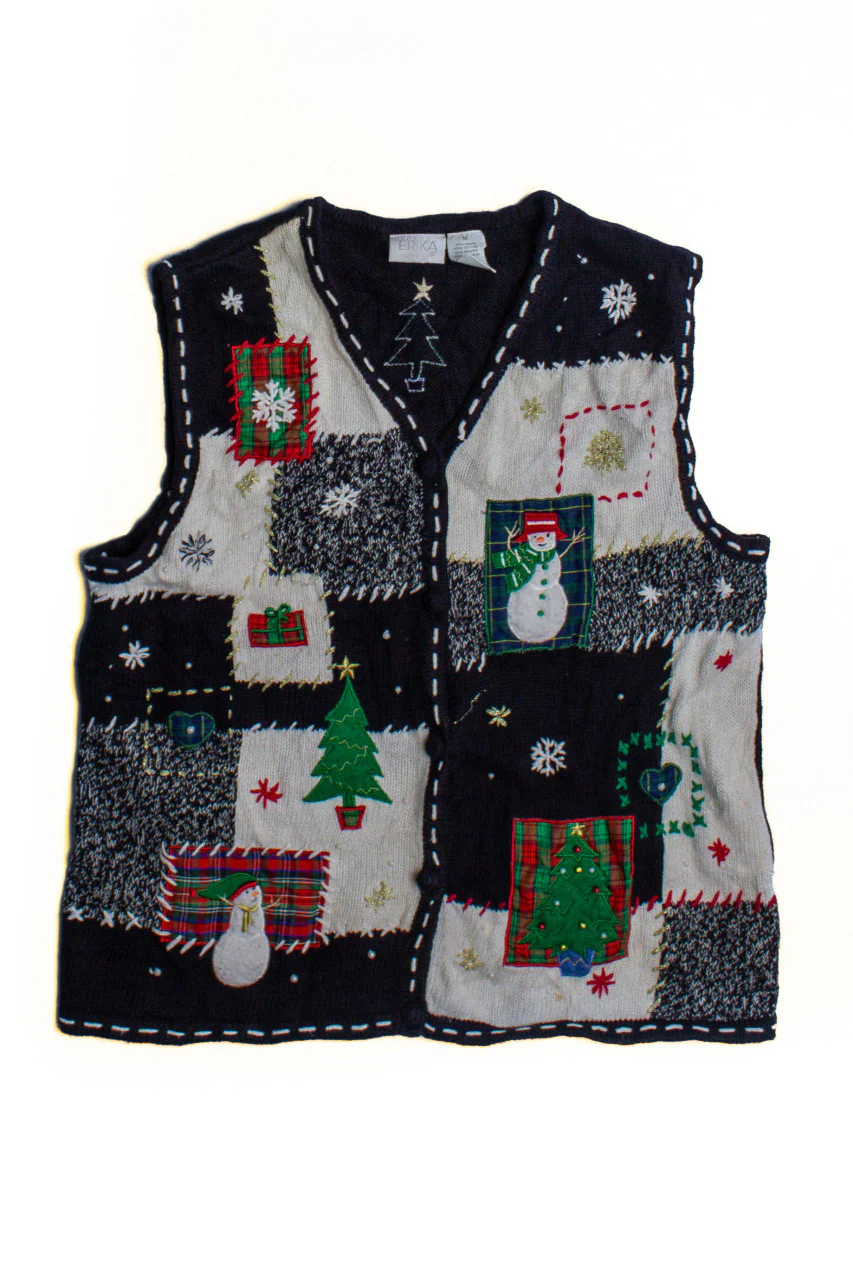 Black Ugly Christmas Vest 60582 - Image 2