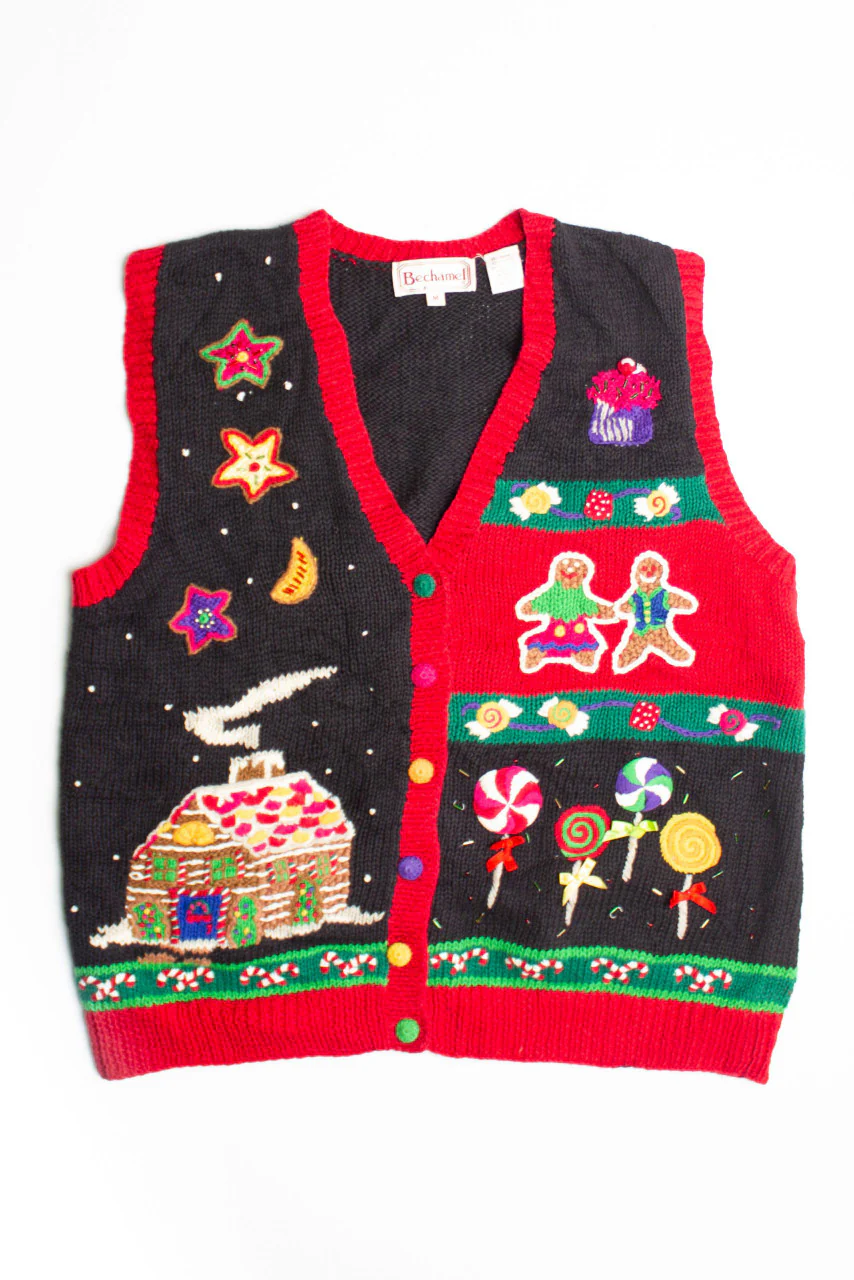 Black Ugly Christmas Vest 60604 - Image 2