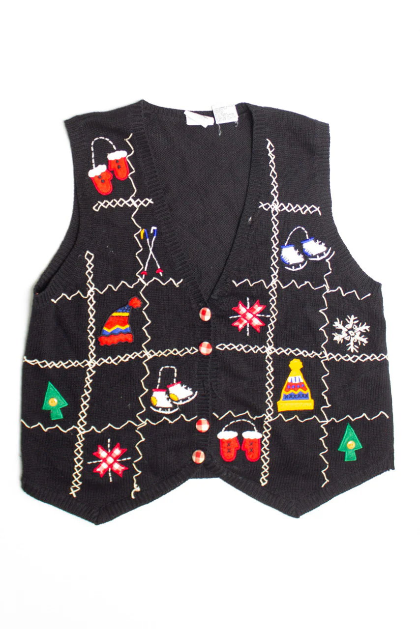 Black Ugly Christmas Vest 60633 - Image 2