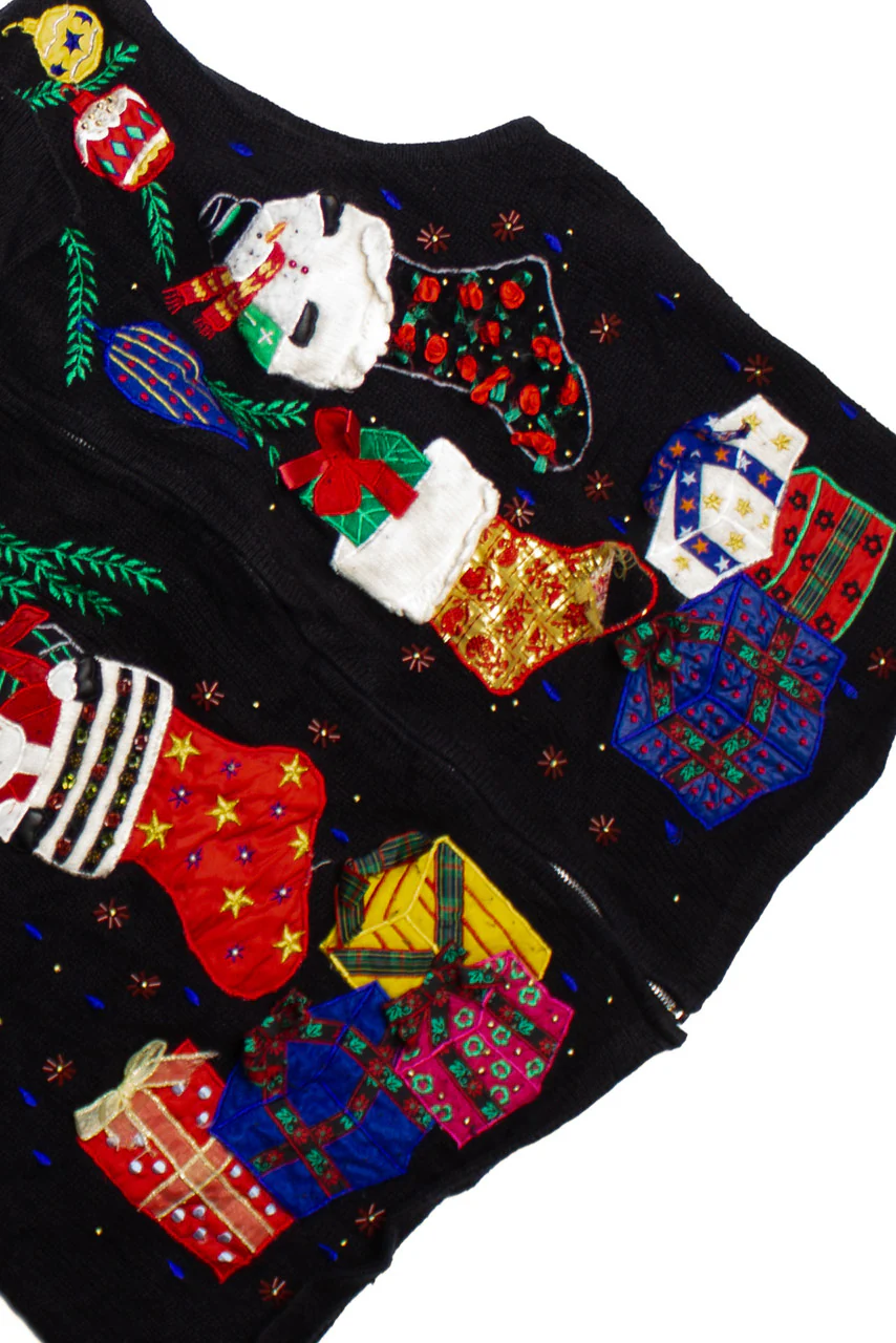 Black Ugly Christmas Vest 60775 - Image 2