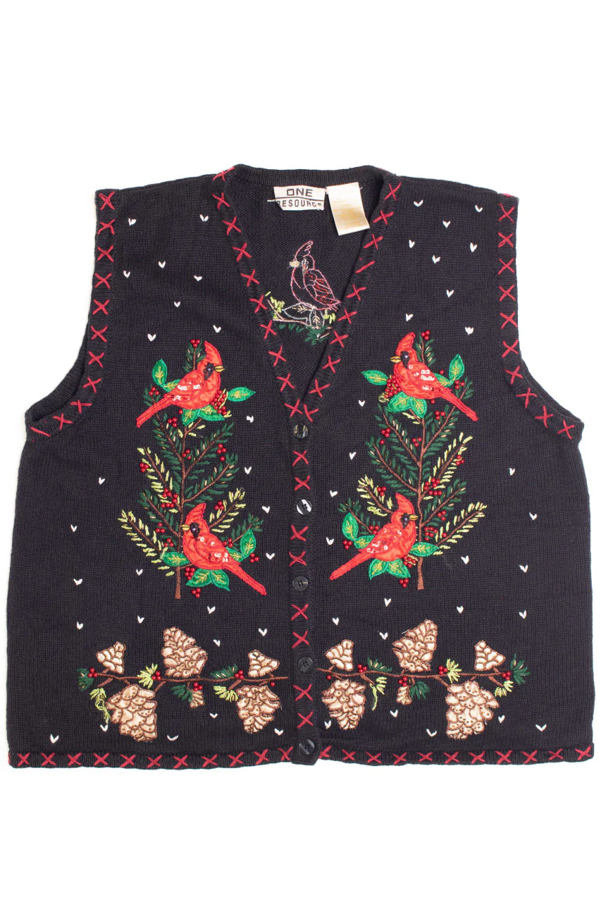 Black Ugly Christmas Vest 61108 - Image 2