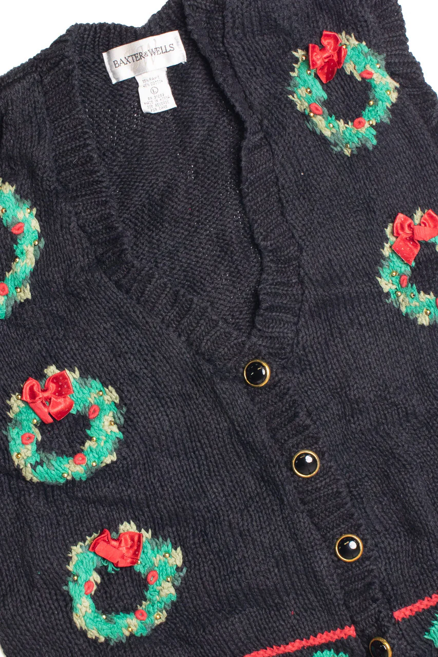 Black Ugly Christmas Vest 61298 - Image 2