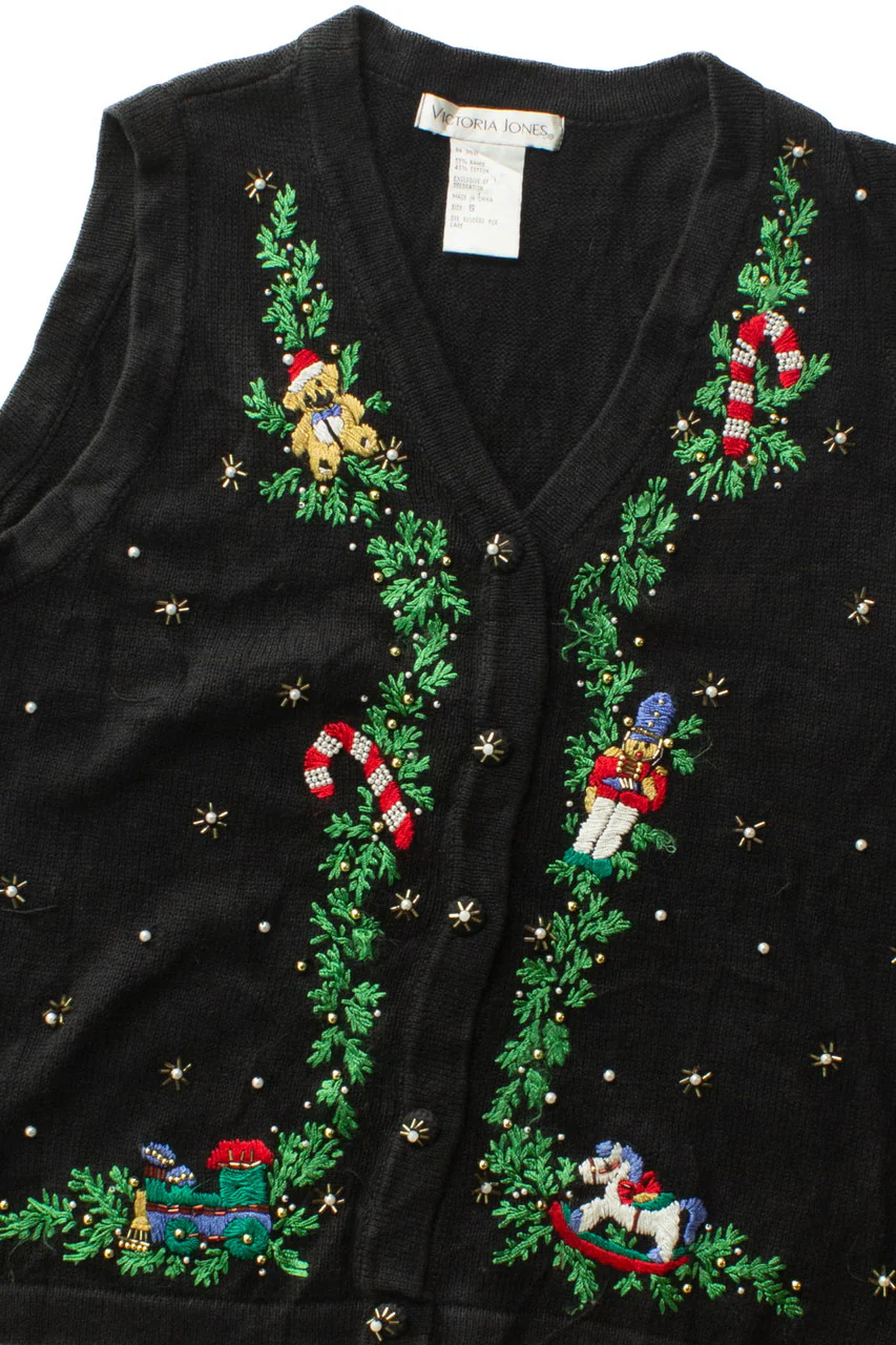 Black Ugly Christmas Vest 63528 - Image 2