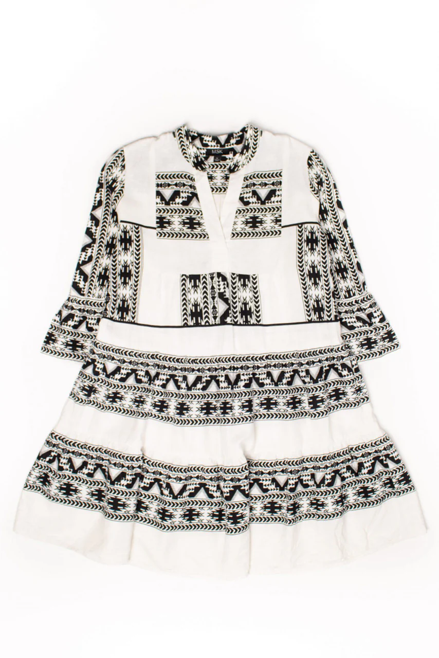 Black & White Geo Patterned Dress - Image 2