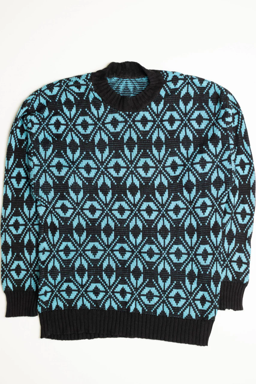 Blue and Black 80s Sweater - Image 2