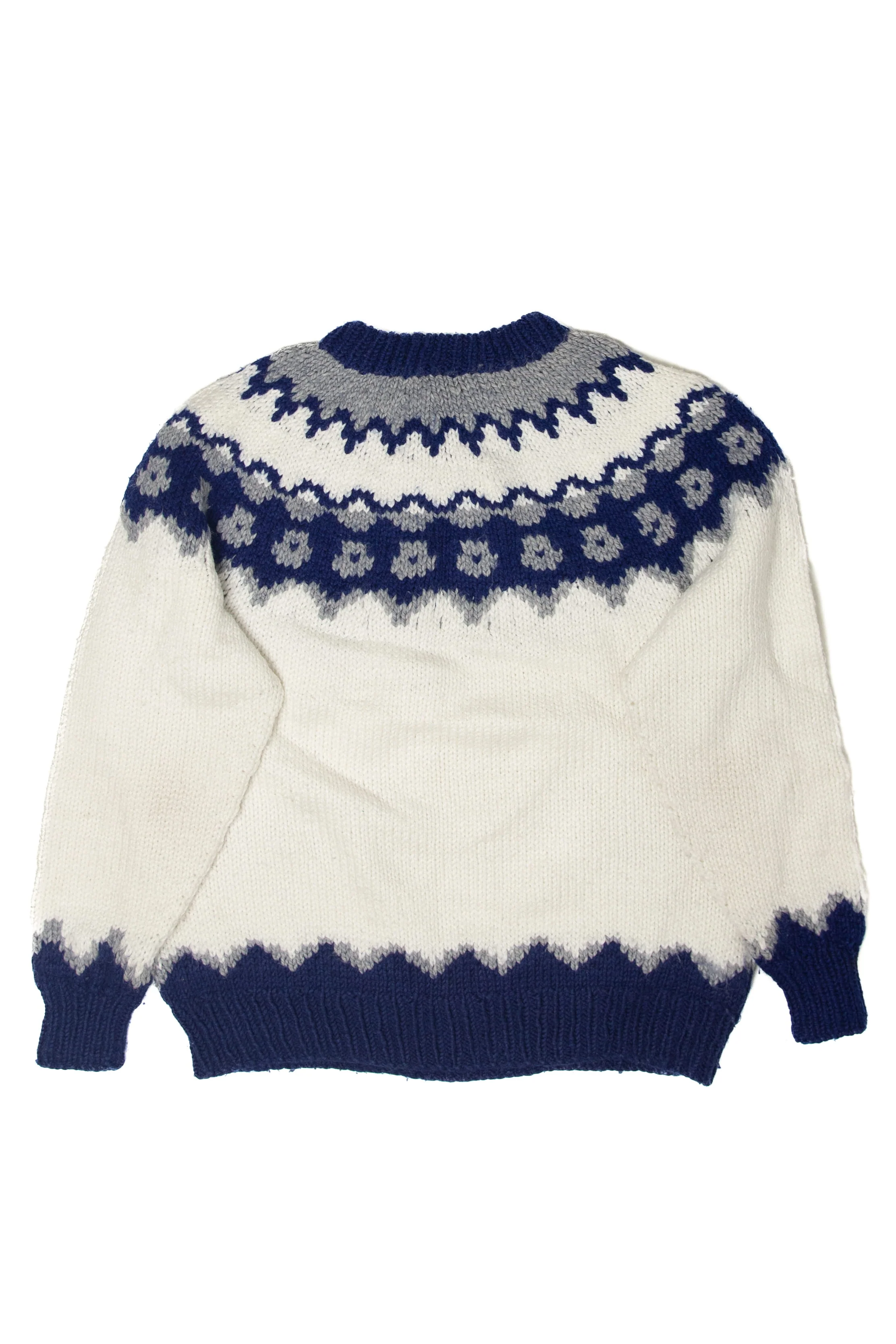 Blue And White Fair Isle Sweater - Image 3