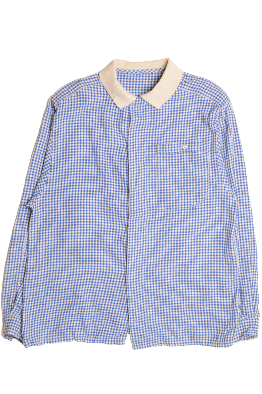 Blue and White Flannel Shirt 5145 - Image 2