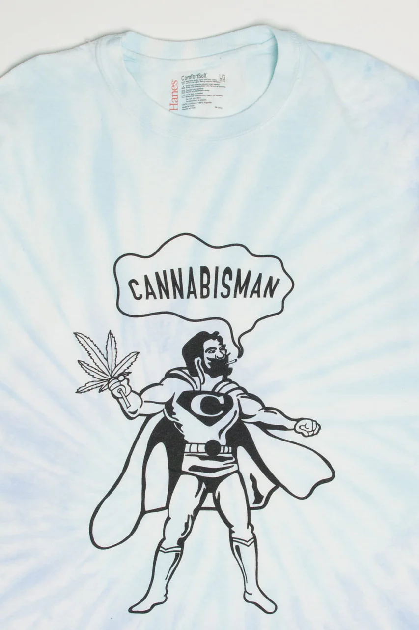 Blue Cannabisman Tie Dye T-Shirt