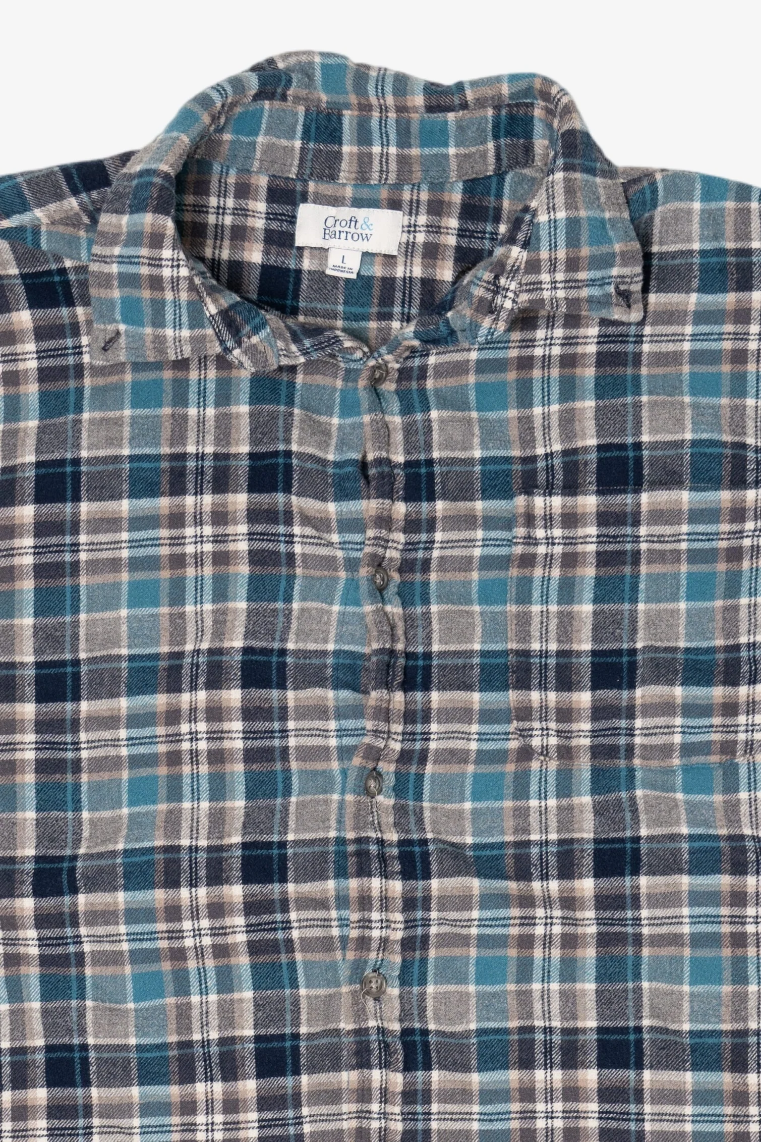 Blue Croft & Barrow Flannel Shirt (2010s) - Image 6