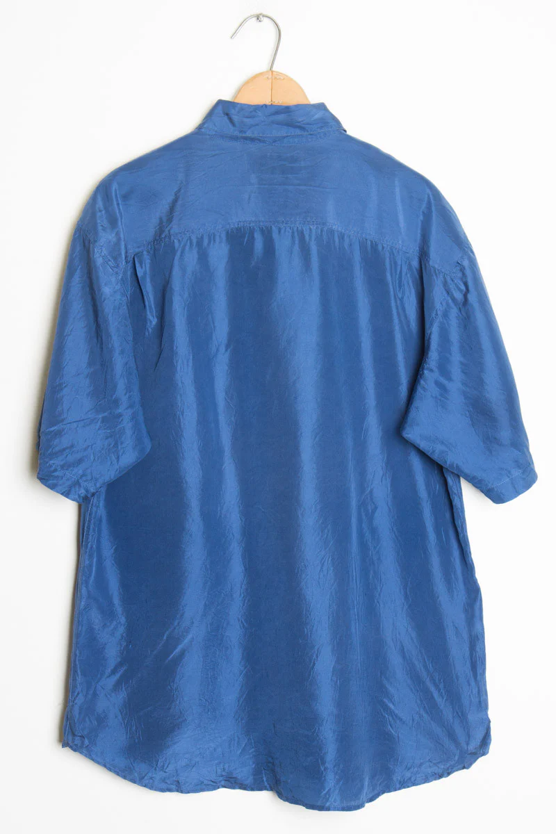 Blue Silk Shirt 1